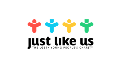 The logo for Just Like Us, the LGBT+ young people's charity