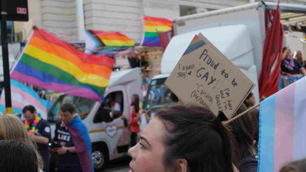 School pupils join the Birmingham Pride event