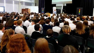 Time for Inclusive Education (TIE) speaking to pupils in Scotland